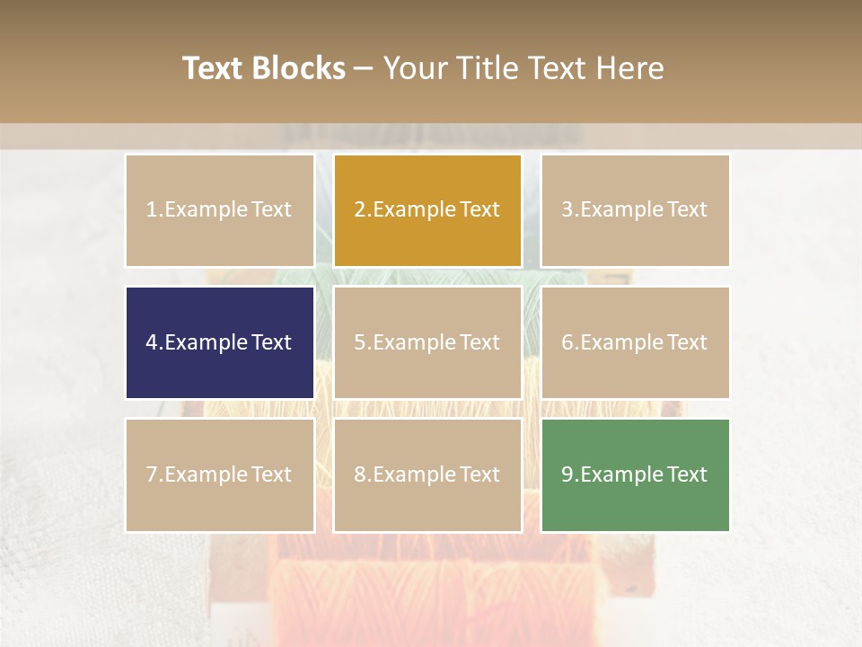 Tailor Blue Scissors PowerPoint Template