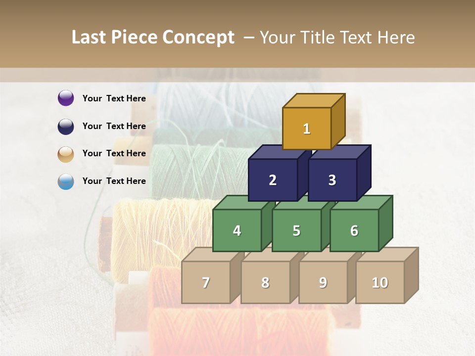 Tailor Blue Scissors PowerPoint Template