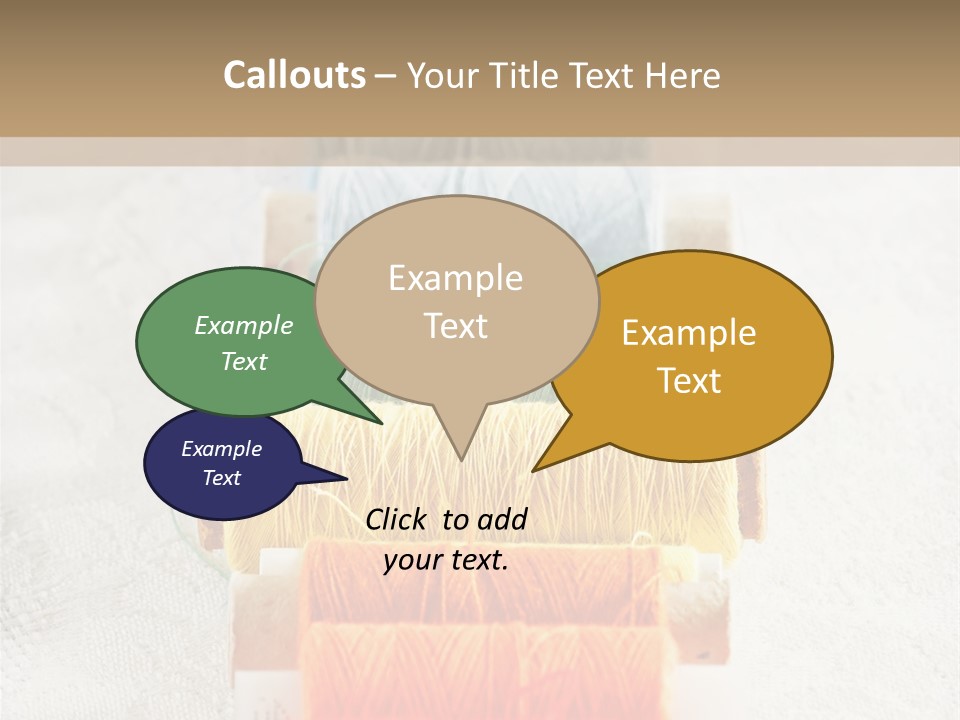 Tailor Blue Scissors PowerPoint Template