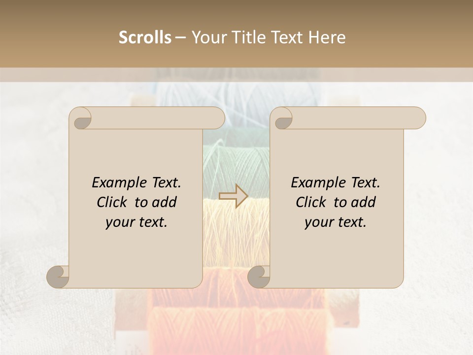 Tailor Blue Scissors PowerPoint Template