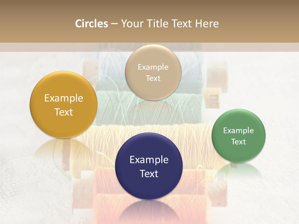 Tailor Blue Scissors PowerPoint Template