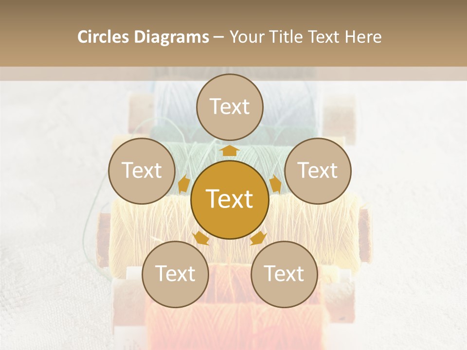 Tailor Blue Scissors PowerPoint Template