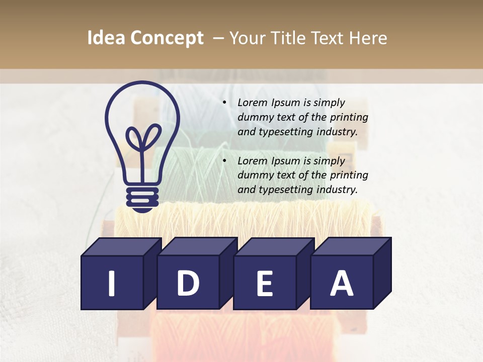 Tailor Blue Scissors PowerPoint Template