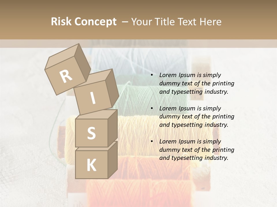 Tailor Blue Scissors PowerPoint Template