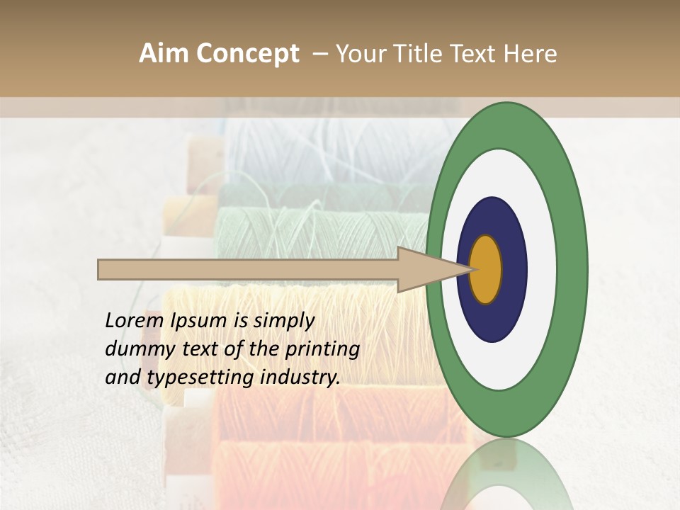 Tailor Blue Scissors PowerPoint Template