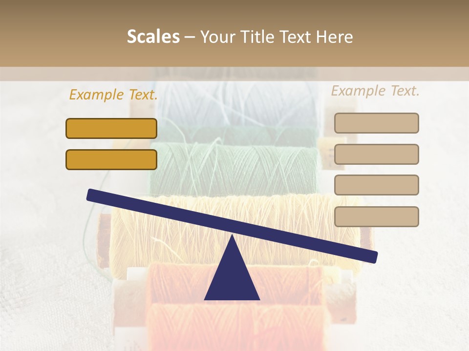 Tailor Blue Scissors PowerPoint Template