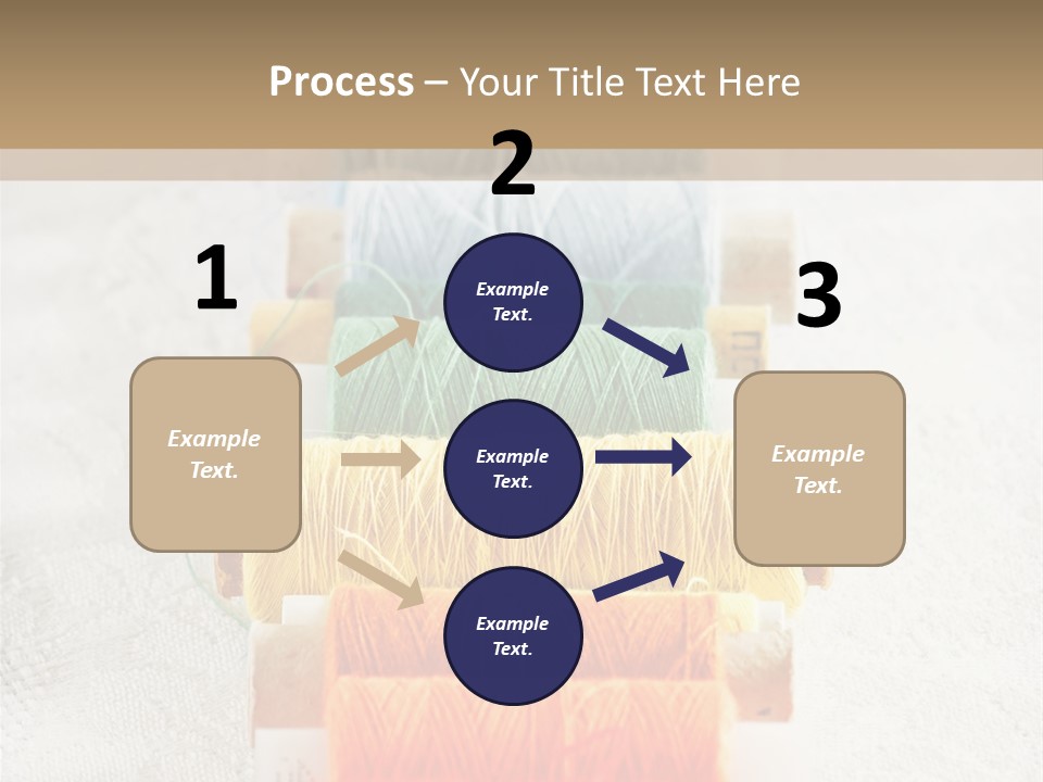 Tailor Blue Scissors PowerPoint Template