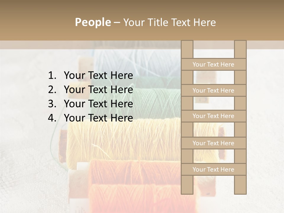 Tailor Blue Scissors PowerPoint Template