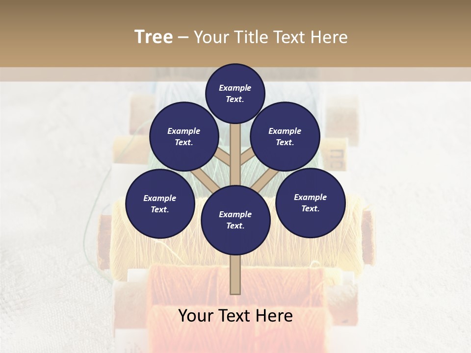 Tailor Blue Scissors PowerPoint Template