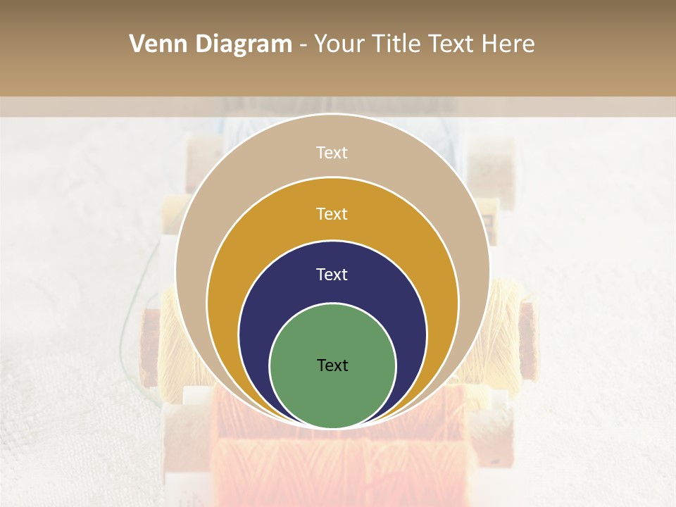 Tailor Blue Scissors PowerPoint Template