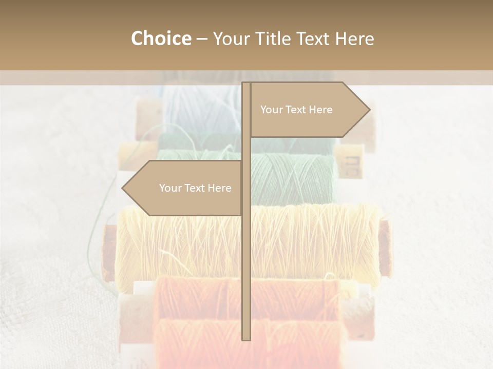 Tailor Blue Scissors PowerPoint Template