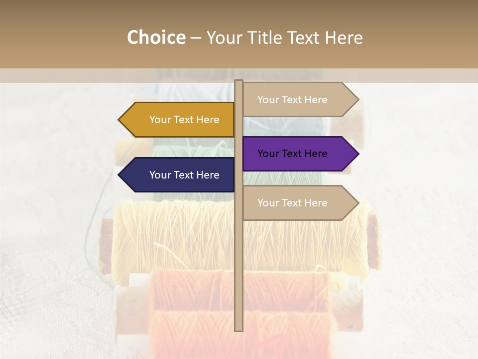 Tailor Blue Scissors PowerPoint Template