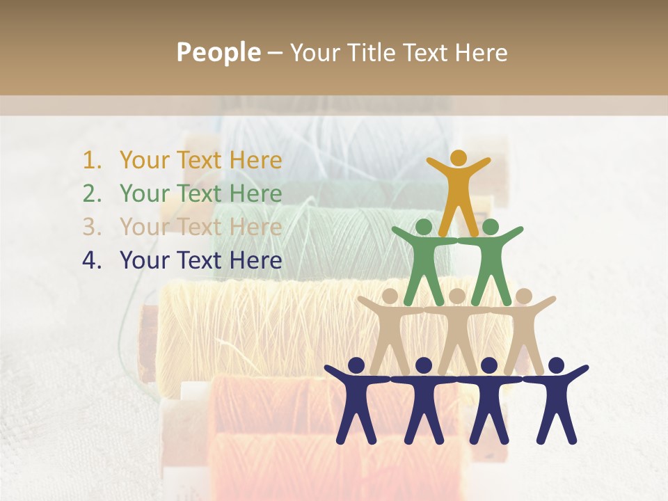 Tailor Blue Scissors PowerPoint Template