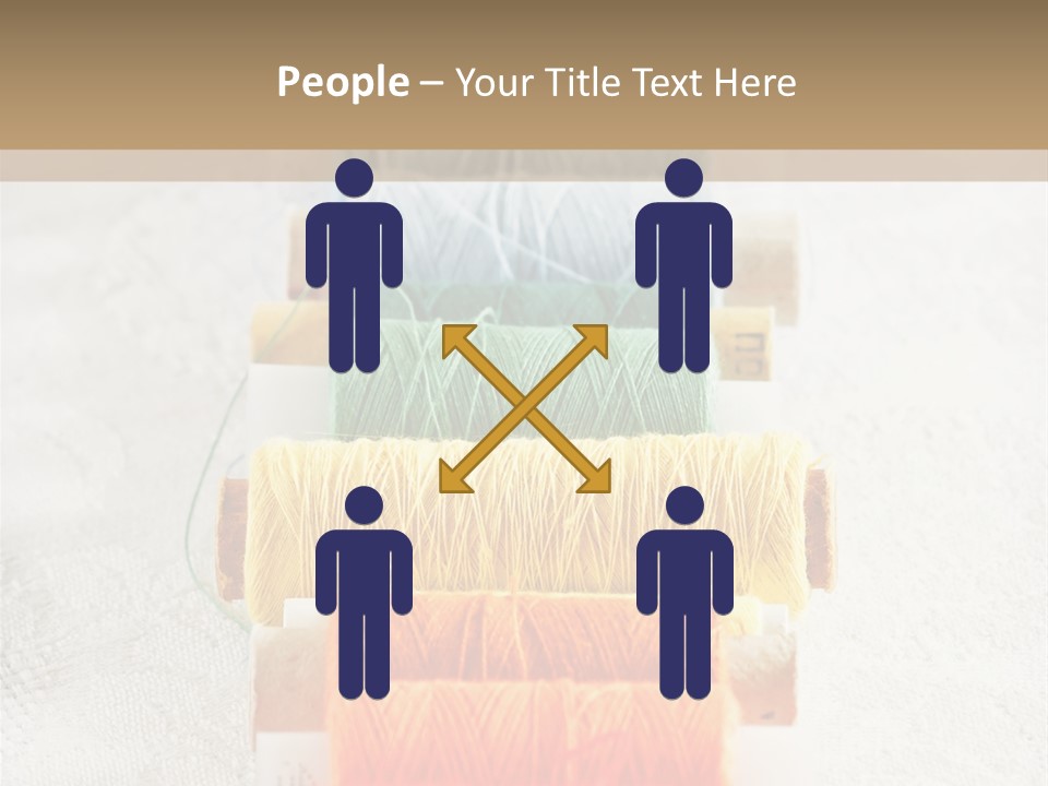 Tailor Blue Scissors PowerPoint Template