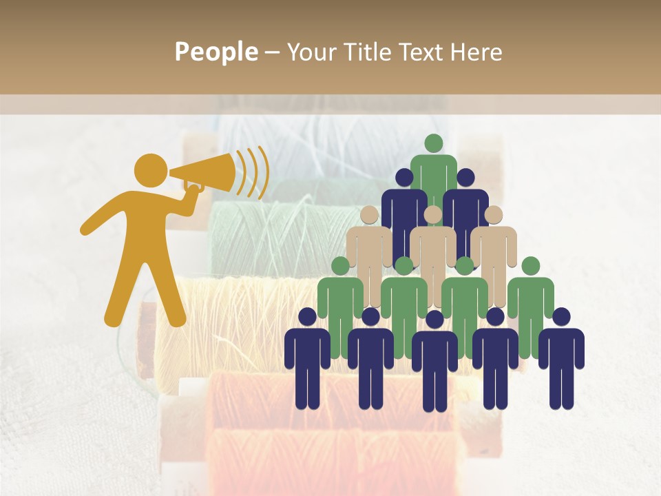 Tailor Blue Scissors PowerPoint Template