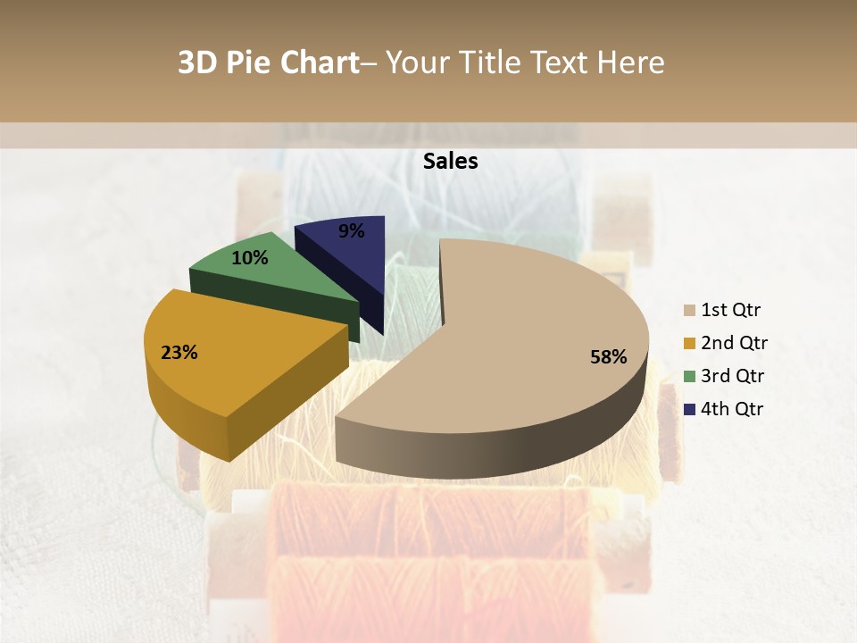 Tailor Blue Scissors PowerPoint Template