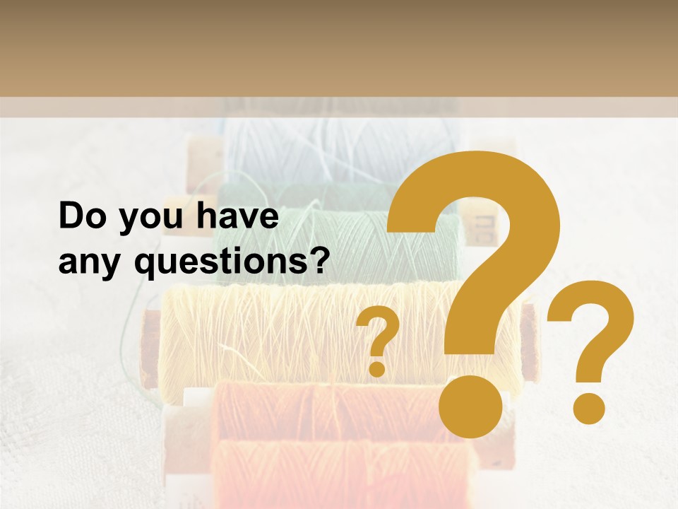 Tailor Blue Scissors PowerPoint Template