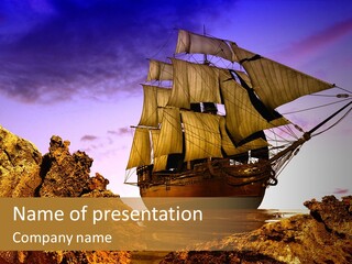 Ancient Ship PowerPoint Template