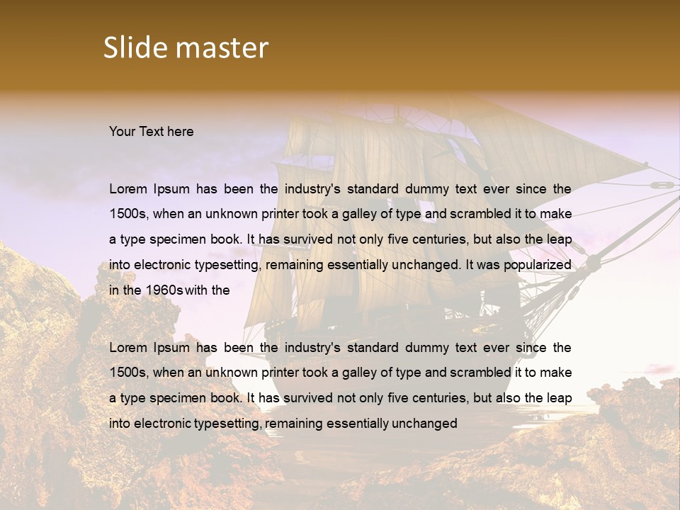 Ancient Ship PowerPoint Template