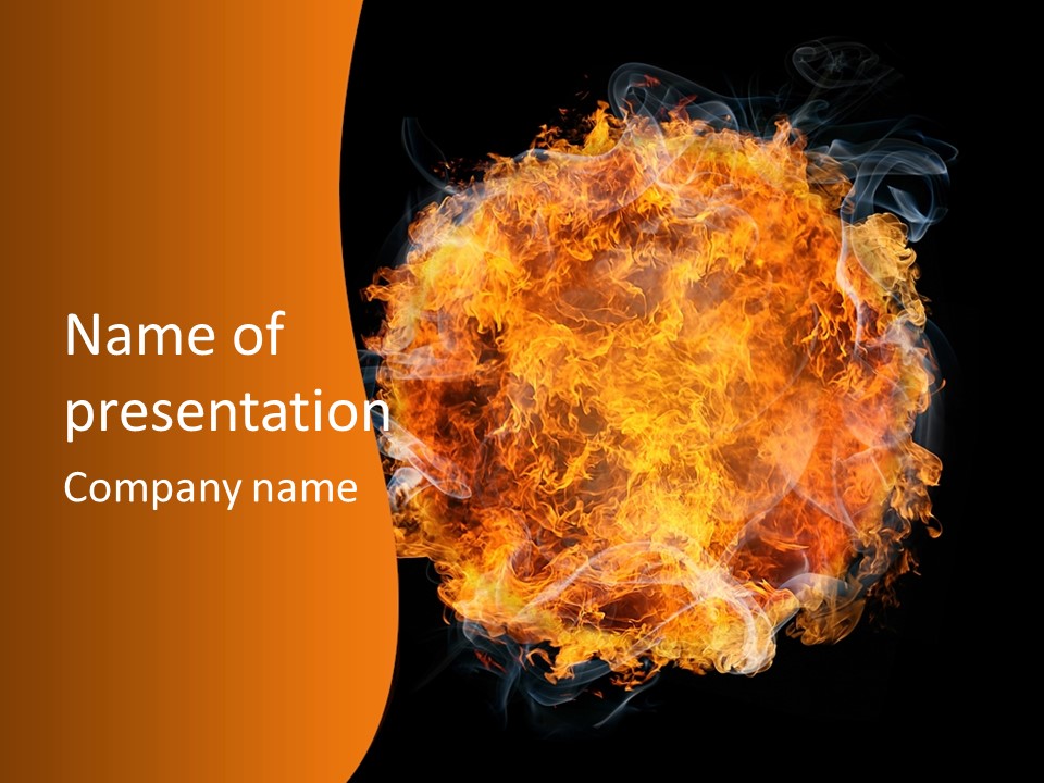 Explosion Black Background PowerPoint Template