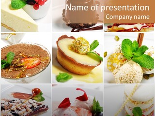 Dessert Collage PowerPoint Template