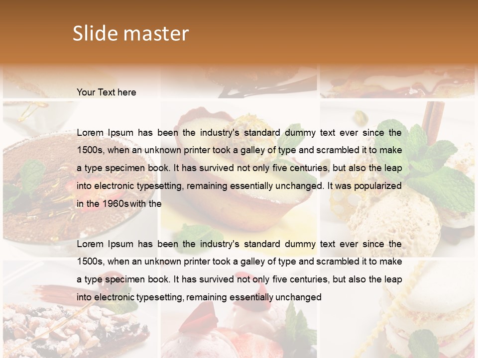 Dessert Collage PowerPoint Template