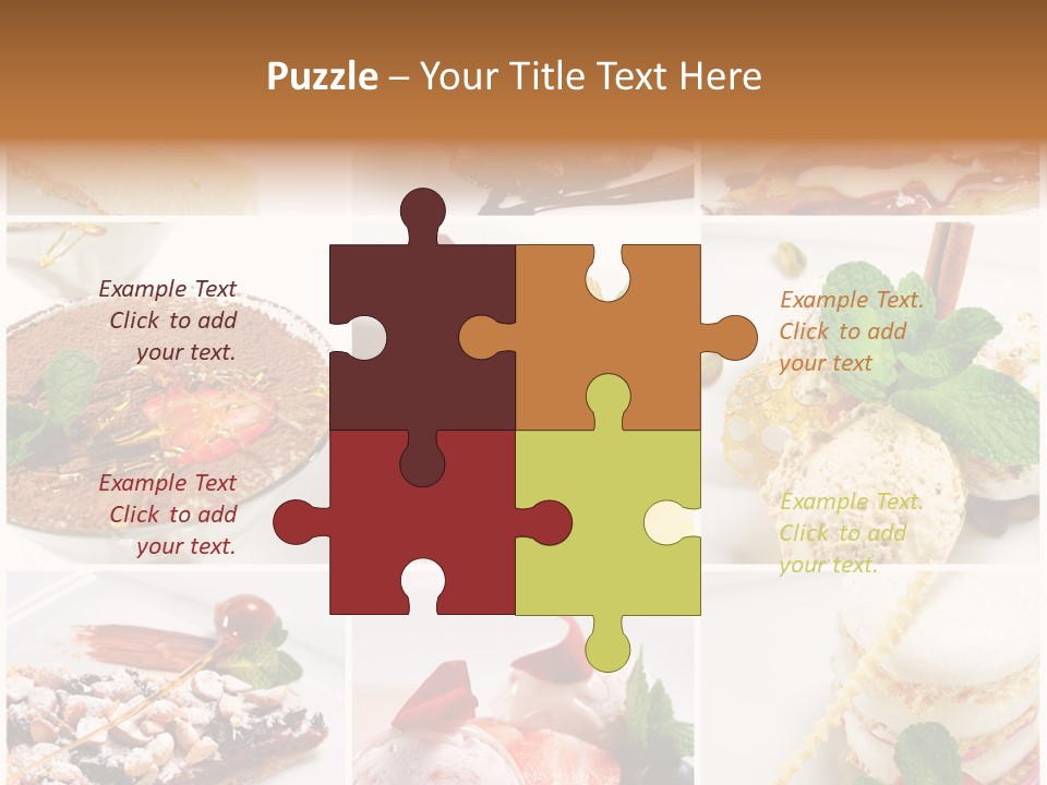 Dessert Collage PowerPoint Template