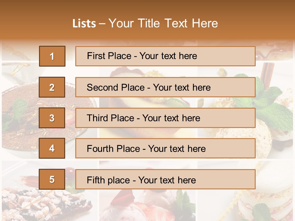 Dessert Collage PowerPoint Template
