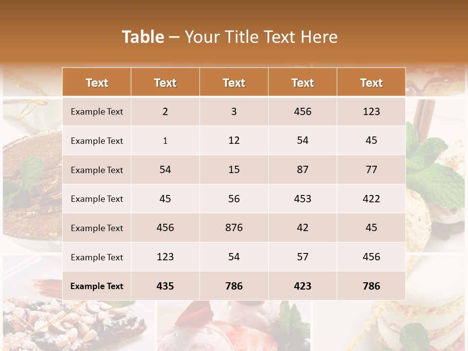 Dessert Collage PowerPoint Template