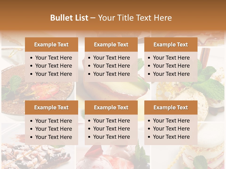 Dessert Collage PowerPoint Template