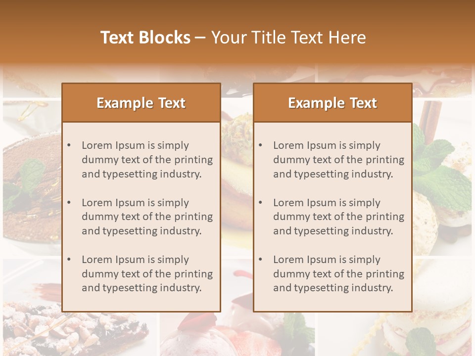 Dessert Collage PowerPoint Template
