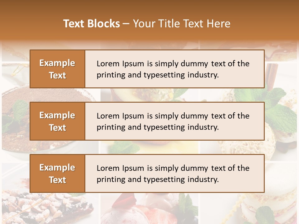 Dessert Collage PowerPoint Template