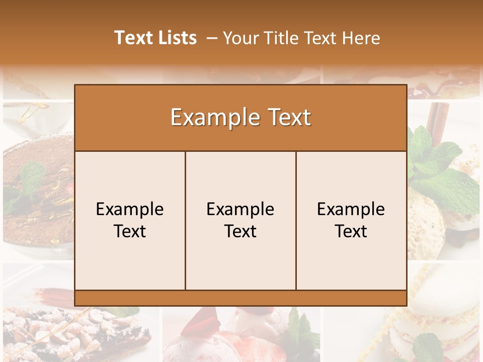 Dessert Collage PowerPoint Template