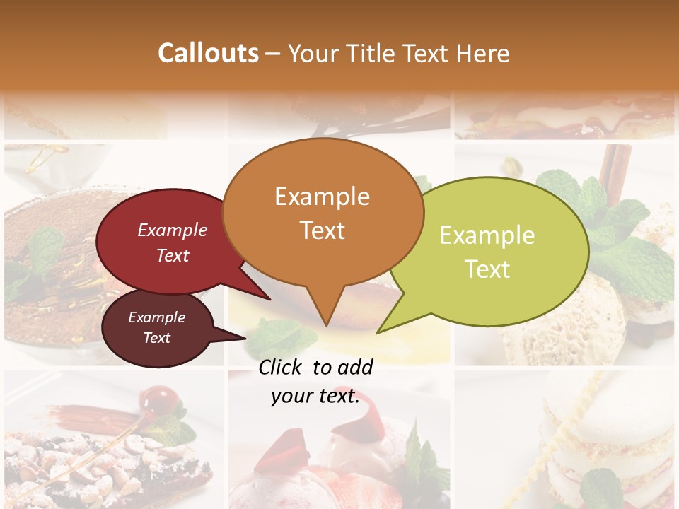 Dessert Collage PowerPoint Template