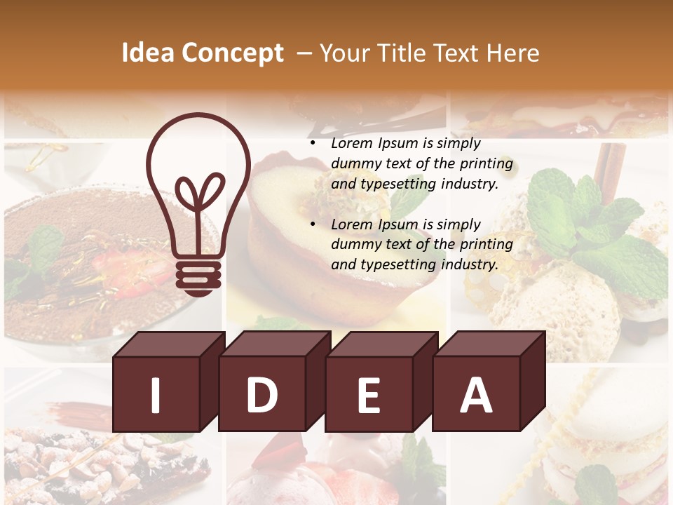 Dessert Collage PowerPoint Template