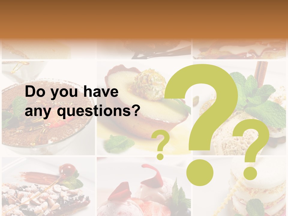 Dessert Collage PowerPoint Template