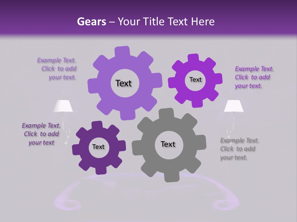 Purple Sofa PowerPoint Template