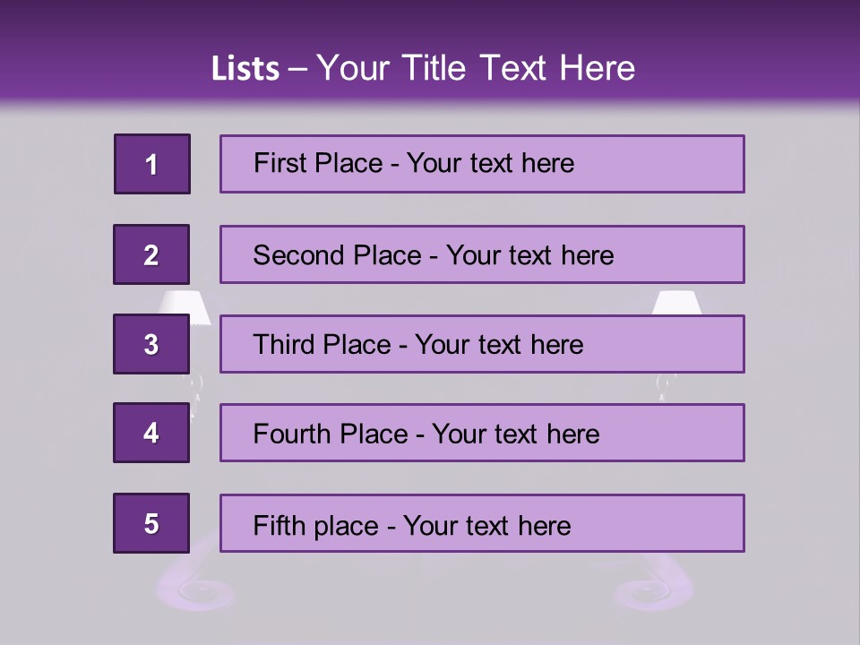 Purple Sofa PowerPoint Template