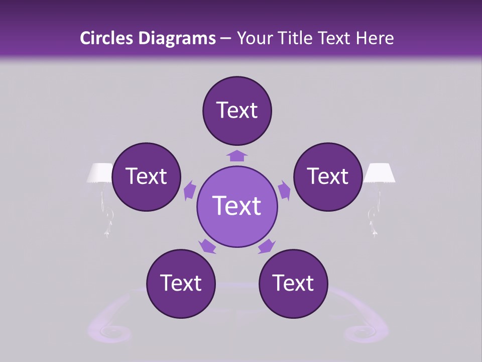 Purple Sofa PowerPoint Template