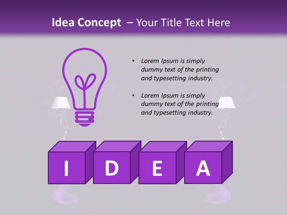 Purple Sofa PowerPoint Template