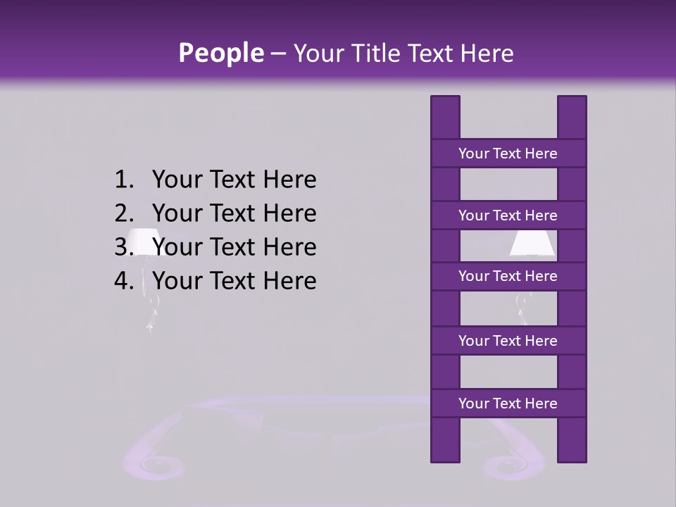 Purple Sofa PowerPoint Template