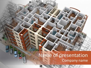 Apartments 3D PowerPoint Template