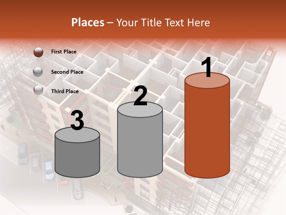 Apartments 3D PowerPoint Template