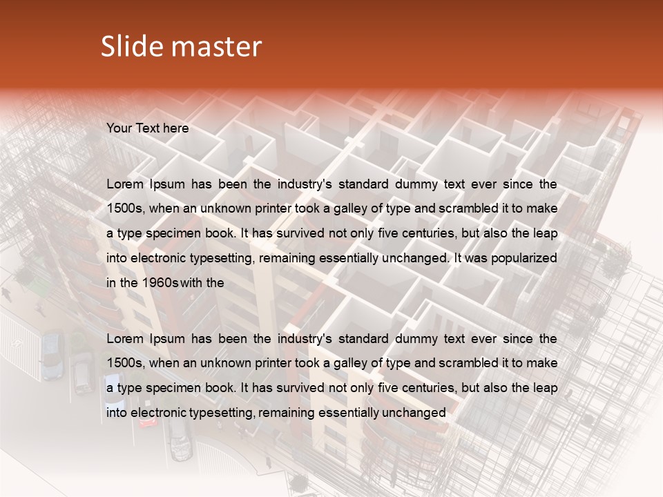 Apartments 3D PowerPoint Template