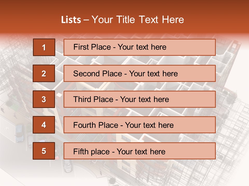 Apartments 3D PowerPoint Template