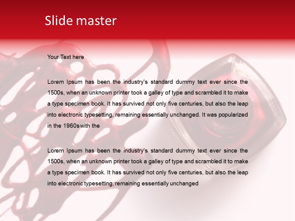 Macro Female Nail PowerPoint Template