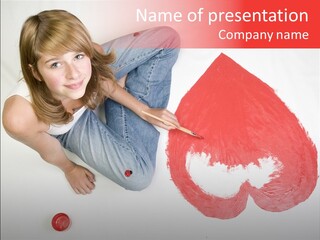 Talent Heart Symbol PowerPoint Template