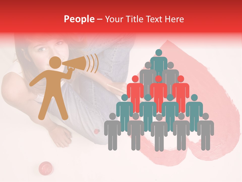 Talent Heart Symbol PowerPoint Template