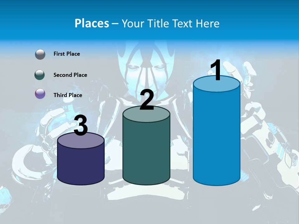 Female Cyborg PowerPoint Template