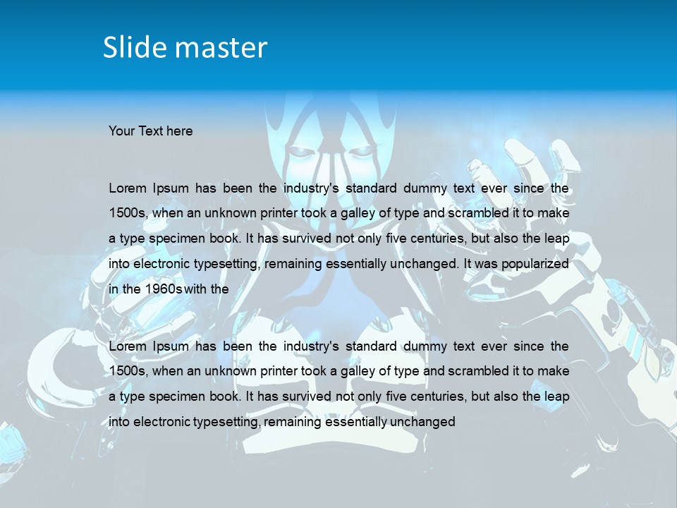 Female Cyborg PowerPoint Template